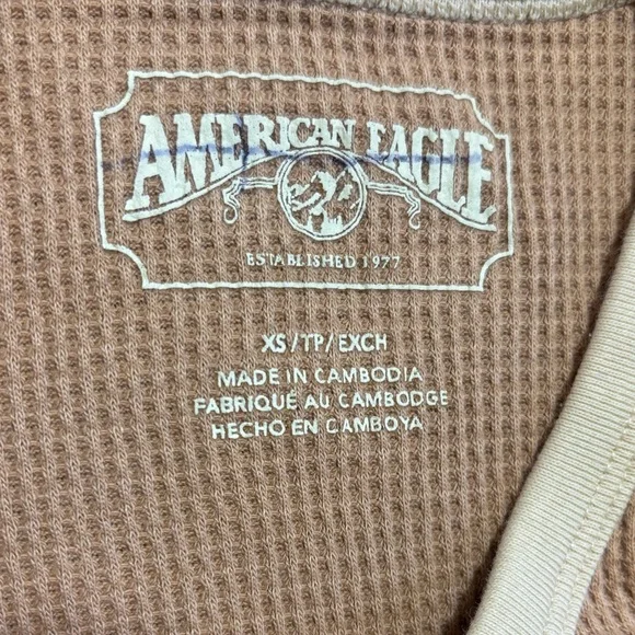 American Eagle Outfitters Tan Waffle Knit - Picture 3 of 4